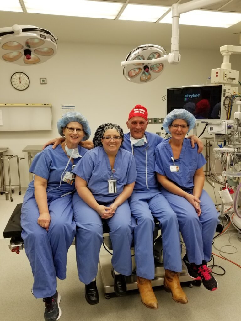 Kyle with his surgical team