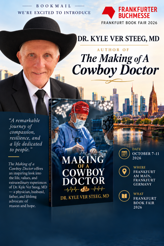 Dr. Kyle Ver Steeg, MD at the Frankfurt Book Fair 2026, October 7&ndash;11, Frankfurt am Main, Germany