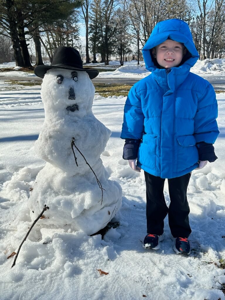 A snowy afternoon with the grandkids